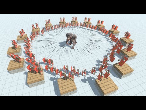 100 Romanus Spear Thrower Circle Animal Revolt Battle Simulator