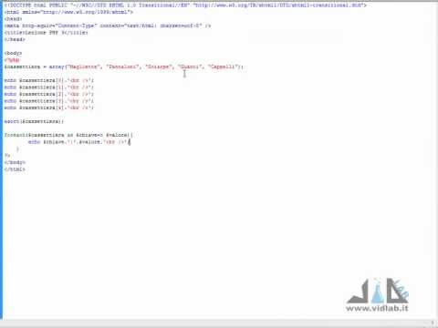 videocorso di PHP - lezione 3 - array: le funzioni
