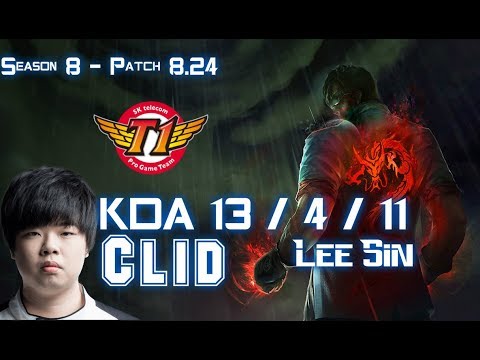 SKT T1 Clid LEE SIN vs ELISE Jungle - Patch 8.24 KR Ranked