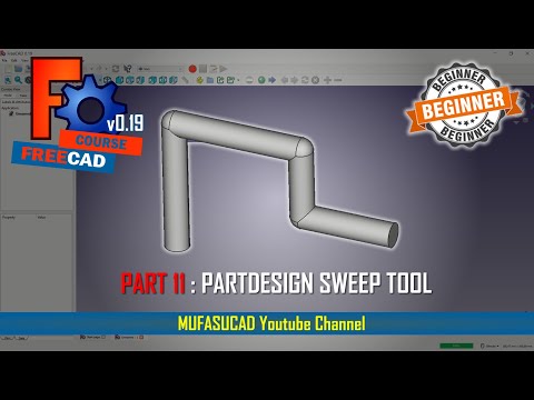 [PART 11] FreeCAD 0.19 PartDesign Sweep Tool Basic Tutorial