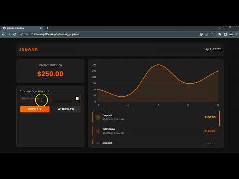 Javascript Banking App Using Html Css Js Chart Js