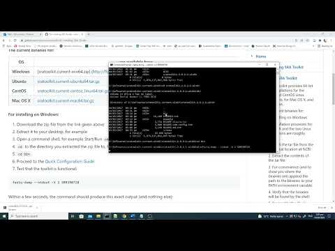 Downloading sequencing data on windows - SRA Tool kit - Step 1
