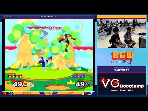 BGW21 SSBM -   Momosamelee(CF) Vs. zackray (Falco)  Smash Melee Losers Bracket