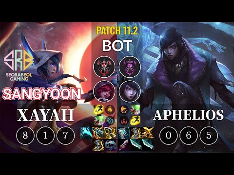 SRB Sangyoon Xayah vs Aphelios Bot - KR Patch 11.2