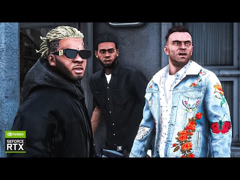 GTA V: 'Hood Safari' Mission on RTX™ 4090 - Ultra Realistic Ray-Tracing Graphics MOD [4K]