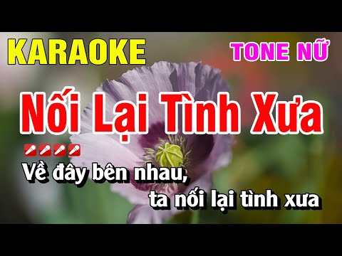 Karaoke Nối Lại Tình Xưa Tone Nữ Nhạc Sống Dễ Hát | Hoàng Luân
