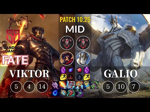 SB FATE Viktor vs Galio Mid - KR Patch 10.25