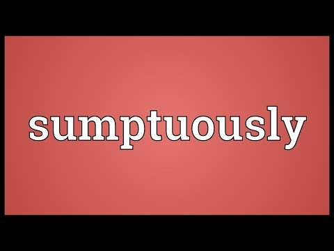 Sumptuously Meaning