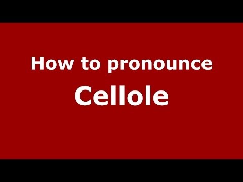 How to pronounce Cellole (Italian/Italy) - PronounceNames.com