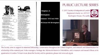 24 November 2015: SAL Public Lecture (Yvette Staelens, FSA)
