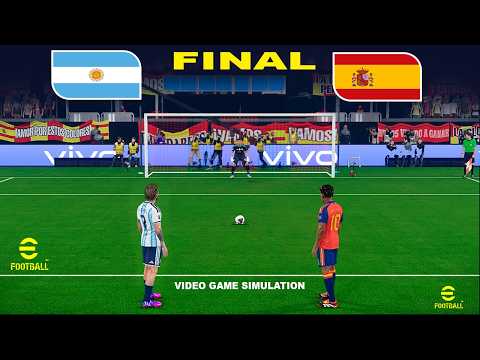 SPAIN vs ARGENTINA | World Cup 2026 | Penalty Shootout | Video Game Simulation