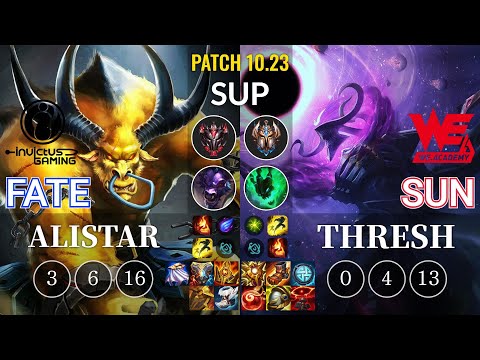 IG Fate Alistar vs WEA Sun Thresh Sup - KR Patch 10.23