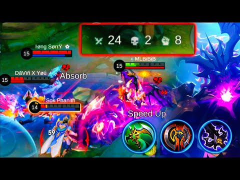 OH MY GOD THAMUZ GOT 24KILL IN MYTHICAL HONOR RANK! [ BUILD TOP 1 GLOBAL THAMUZ ] MLBB