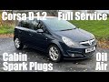 Vauxhall Corsa D 1 2 Petrol Service Oil Air Spark Plugs Cabin Filter
