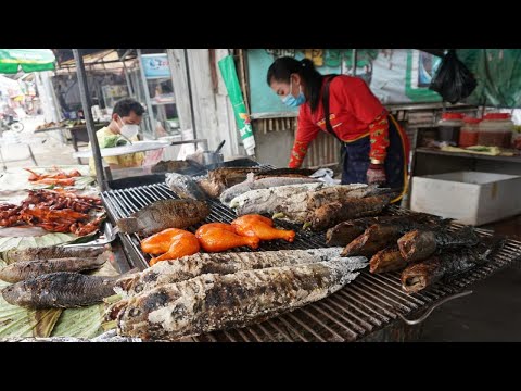 Amazing Street Food Near Chroy Changva Bridge - Morning Food Market Scene @Chroy Changva