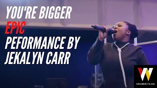 Jekalyn Carr EPIC PERFORMANCE of &quot;You&#39;re Bigger&quot; live for movie NEVER HEARD.