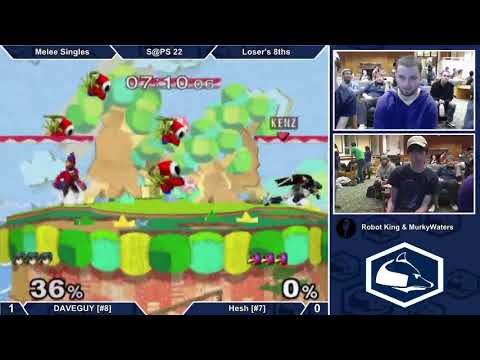 S@PS 22 Melee Singles - Soupo (Marth) vs Hesh (Falco) - Losers Eighths