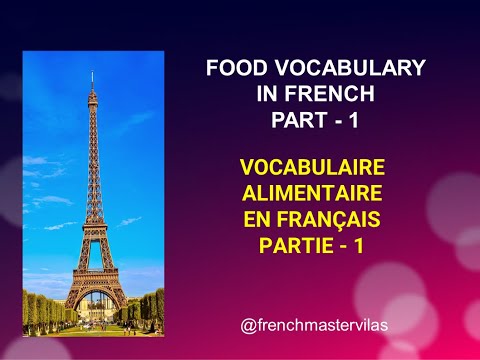 Food Vocabulary in French -Part-1