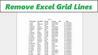 How To Remove Gridlines In Excel
