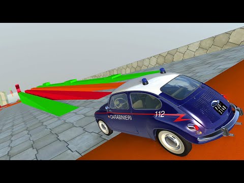 Deadly Descent With Bumps & Ramps Insane Testing (Crash Test) - BeamNG.drive Crazy Downhill Descent