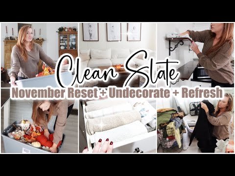 ✨*clean slate* NOVEMBER RESET • home refresh cleaning motivation • clean with me