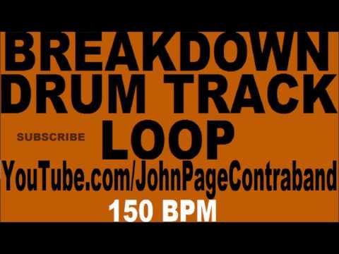 Breakdown Drum Track Loops 150 bpm Backing