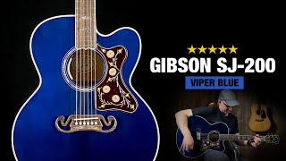 Video thumbnail for Gibson SJ-200 in Viper Blue - Sounds AMAZING! by Acoustic Letter