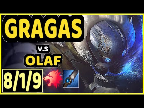 DARDOCH (GRAGAS) vs OLAF - 8/1/9 KDA JUNGLE GAMEPLAY - NA Ranked GRANDMASTER