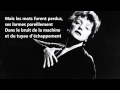 Edith Piaf - L'homme a la moto - Lyric