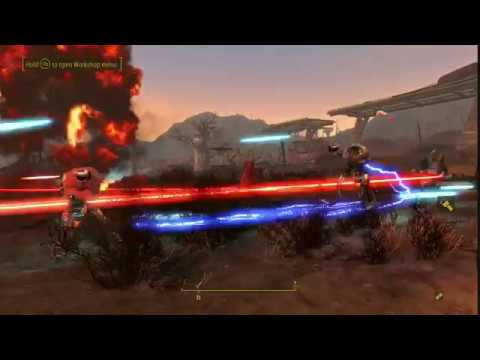 Fallout 4: Military Robots vs Nuka World Robots Round 1 [Robot wars]