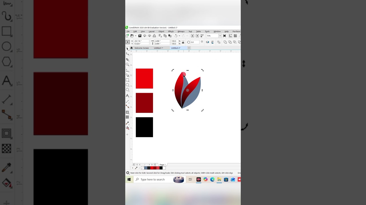 CorelDRAW Tips & Tricks for Beginner & Experts | Color Gradient #shorts #coreldrawtutorial #design