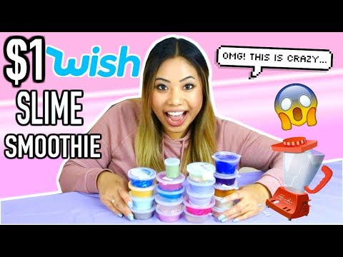 MIXING $1 WISH SLIMES! GIANT SLIME SMOOTHIE!! Video