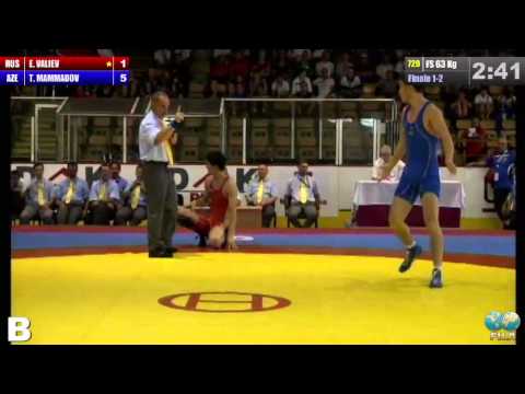 Finale 1-2 Freestyle 63 Kg (RUS) Elbrus VALIEV vs (AZE) Teymur MAMMADOV