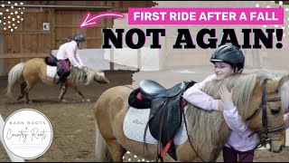 NOT ANOTHER FALL! | FIRST HORSEBACK RIDING LESSON AFTER A SCARY FALL | VLOG