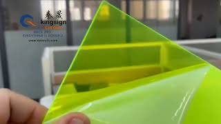 Kingsign fluorescent green acrylic sheets   #acrylic #acrylicsheet #kingsignacrylic
