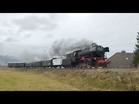 DB 23 058 mit dem Sonderzug von Titisee nach Seebrugg unter Volldampf 🤩