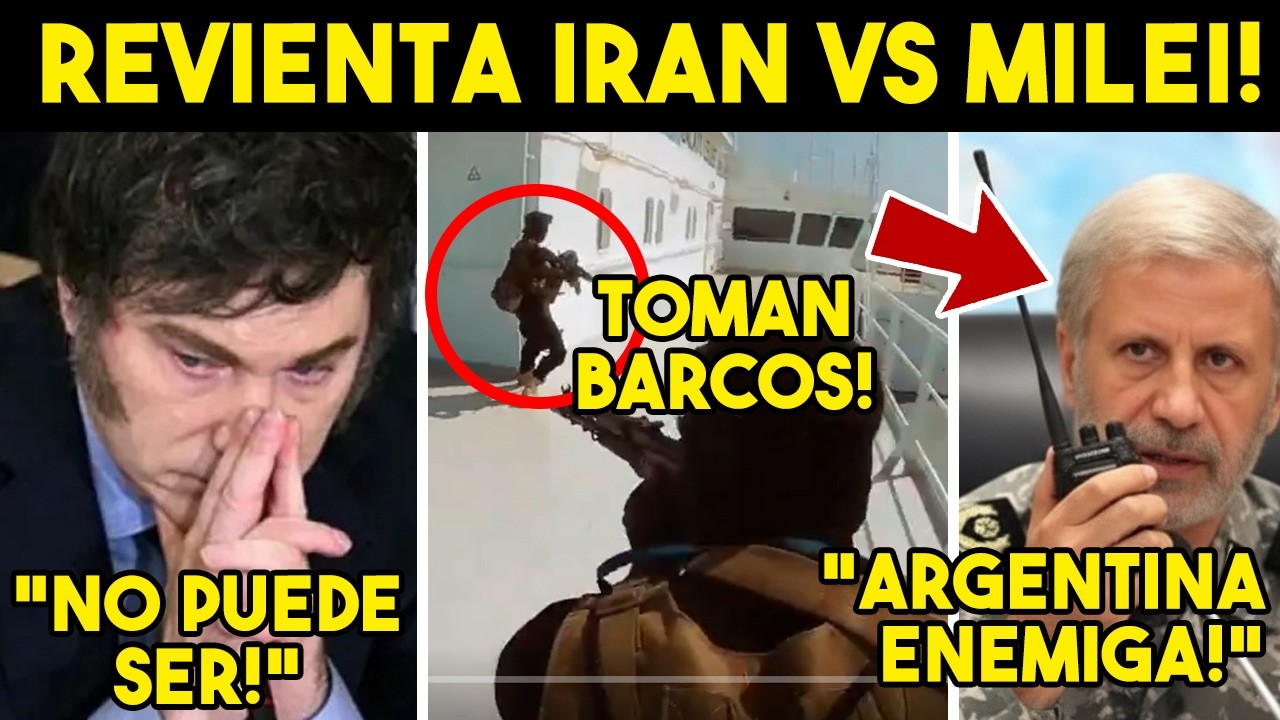KARMA INMEDIATO! MILEI SE HUNDE CON EU, IRAN NO PERDONA, VAN POR BARCOS. ES SU FIN, ADIOS