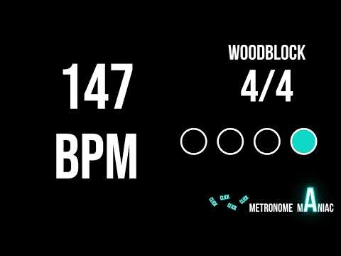 Metronome 147 BPM 4/4 - Woodblock