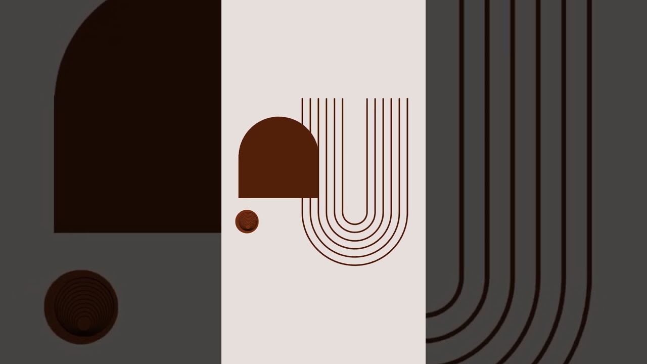 No Sound | Simple Brown Boho Abstract Geometric Minimalist