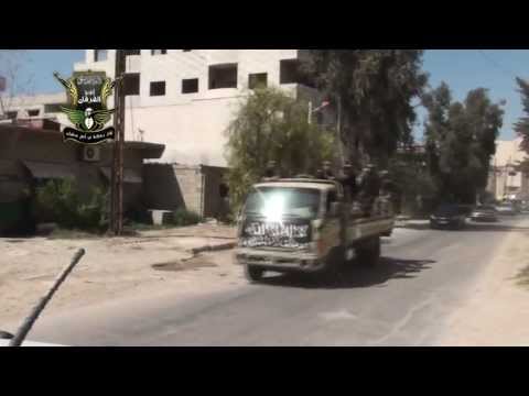 توجه عناصر لواء معاوية بن أبي سفيان لضرب أحد أرتال النظام في ريف دمشق