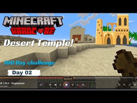 Insane Minecraft Hardcore 100 Day Desert Temple Challenge!