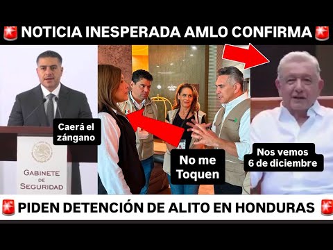 ESCANDALO! PIDEN DETENCION ALITO EN HONDURAS. HARFUCH CONFIRMA DELIT. AMLO LO VOLVIO HACER