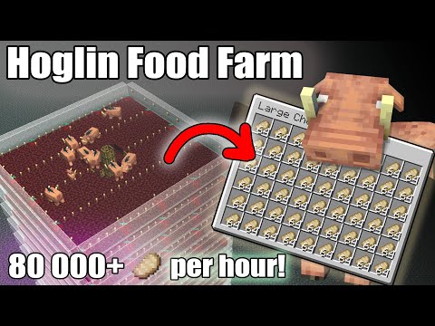 Minecraft: Easy Hoglin Food Farm | Simply Tutorial 1.16 - 1.17 - 1.18 - 1.19 +