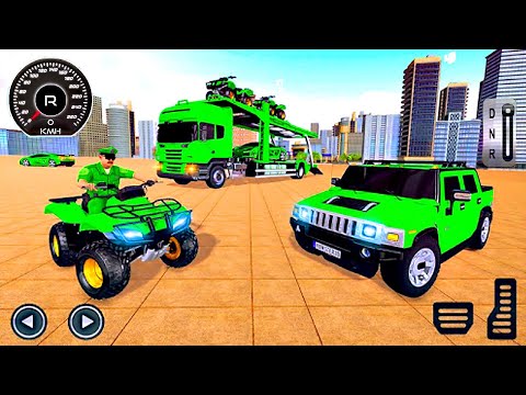 US Army Car Transport Simulator - Truck Transporter 3D Driving Games