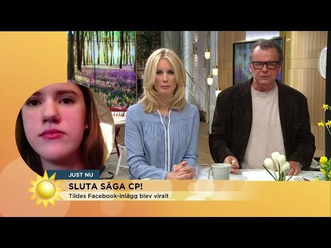 Sluta säga CP! Tildes Facebook-inlägg blev viralt - Nyhetsmorgon (TV4)