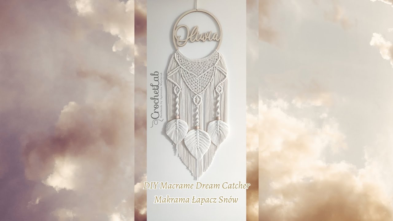 Makrama Łapacz Snów Tutorial * DIY Macrame Dream Catcher