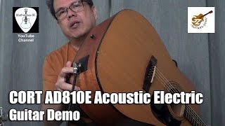 Video thumbnail for Cort AD810E Acoustic Electric Guitar Demo (strung with D'Addario EJ11 Strings) by Edwin-E