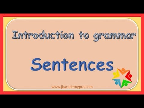 Part of a video titled what is a Sentence, grade 1 - YouTube