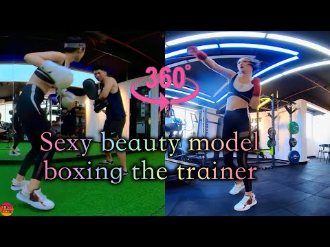 [ VR360 ] Sexy beauty model boxing the trainer性感模特踢馆教练 | Tina