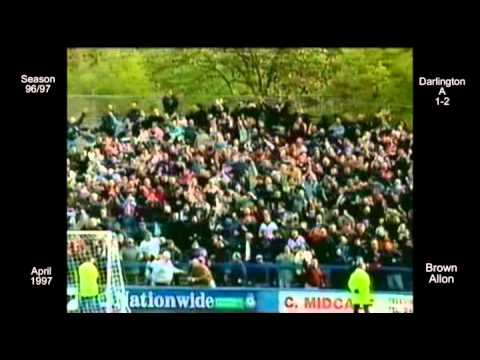 1996 - 97 Hartepool FC 44 W Darlington - Brown Allon - 2 versions